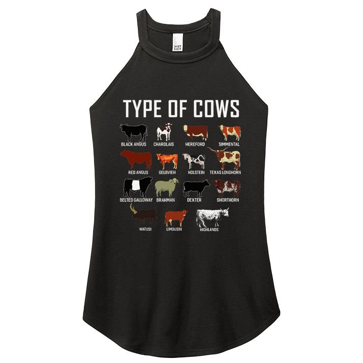 Types Of Cows Farmer Costume Cow Women's Perfect Tri Rocker Tank