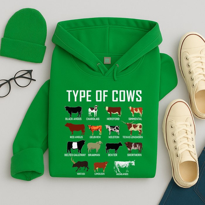 Types Of Cows Farmer Costume Cow Hoodie