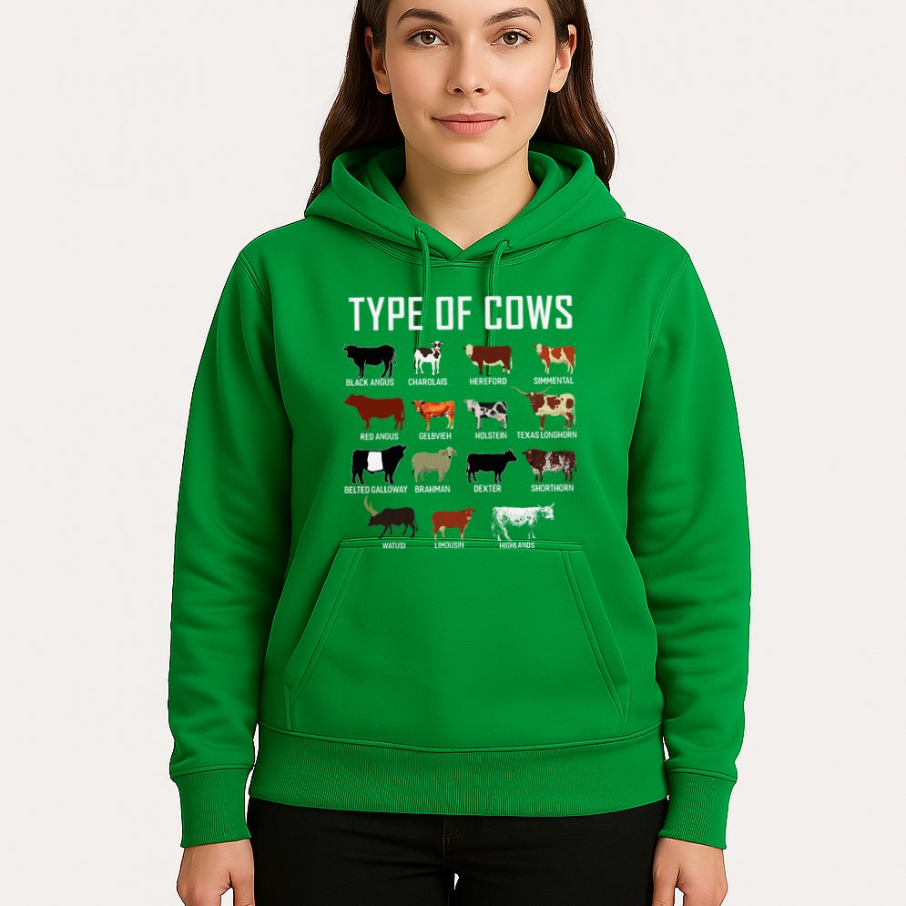 Types Of Cows Farmer Costume Cow Hoodie