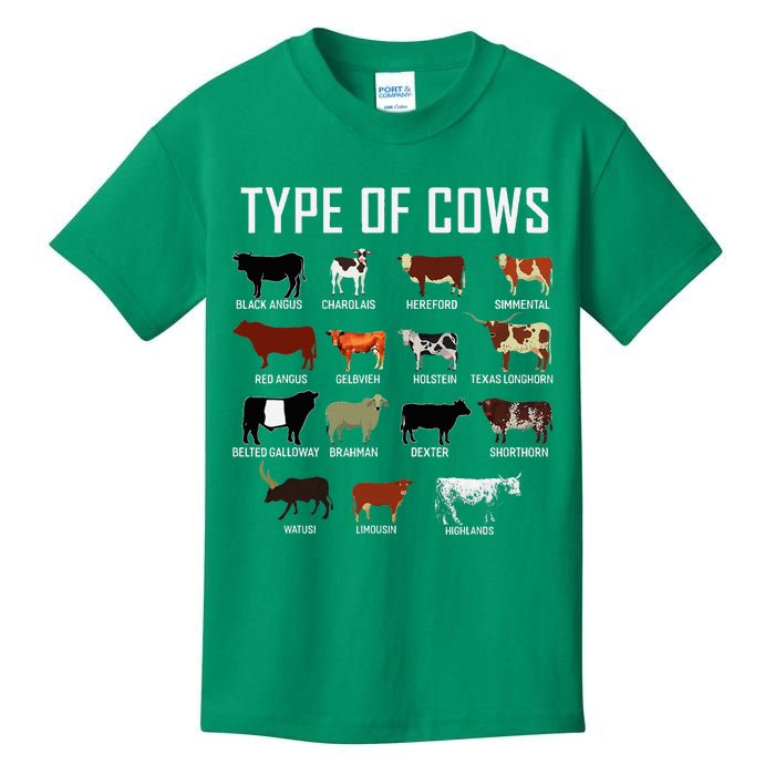 Types Of Cows Farmer Costume Cow Kids T-Shirt