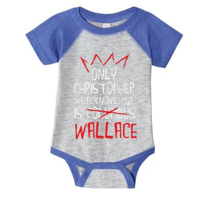The Only Christopher We Acknowledge Is Wallace Infant Baby Jersey Bodysuit