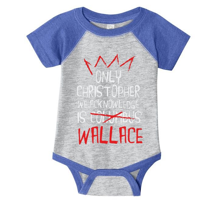 The Only Christopher We Acknowledge Is Wallace Infant Baby Jersey Bodysuit