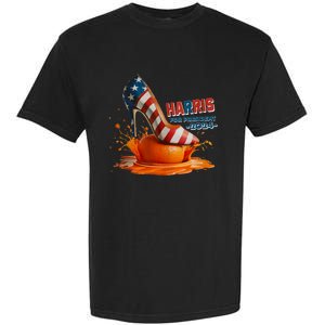 The Orange Crush Harris For President 2024 Patriotic Design Garment-Dyed Heavyweight T-Shirt