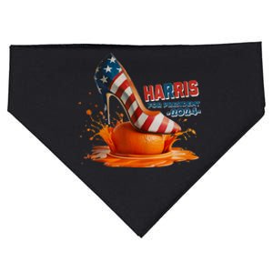 The Orange Crush Harris For President 2024 Patriotic Design USA-Made Doggie Bandana