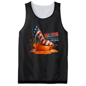 The Orange Crush Harris For President 2024 Patriotic Design Mesh Reversible Basketball Jersey Tank