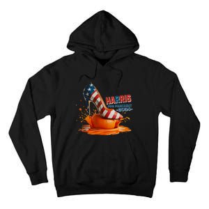 The Orange Crush Harris For President 2024 Patriotic Design Tall Hoodie