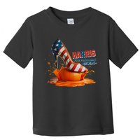 The Orange Crush Harris For President 2024 Patriotic Design Toddler T-Shirt