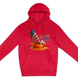 The Orange Crush Harris For President 2024 Patriotic Design Premium Pullover Hoodie