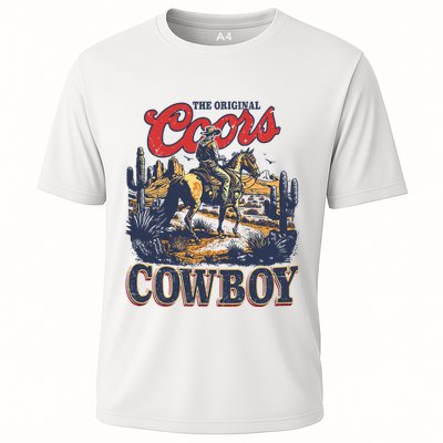 The Original C.O.O.R Cowboys Western Country Cowhide Riding Cooling Performance Crew T-Shirt