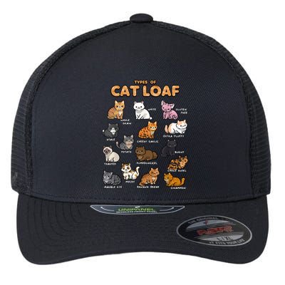 Types Of Cat Loaf Cute Kitten Funny Cat Meme Cat Lover Flexfit Unipanel Trucker Cap