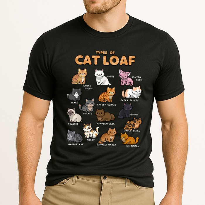 Types Of Cat Loaf Cute Kitten Funny Cat Meme Cat Lover Performance Shirt