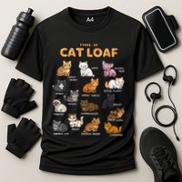 Types Of Cat Loaf Cute Kitten Funny Cat Meme Cat Lover Performance Shirt
