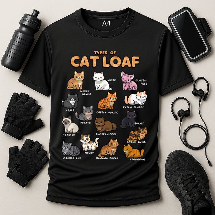Types Of Cat Loaf Cute Kitten Funny Cat Meme Cat Lover Performance Shirt