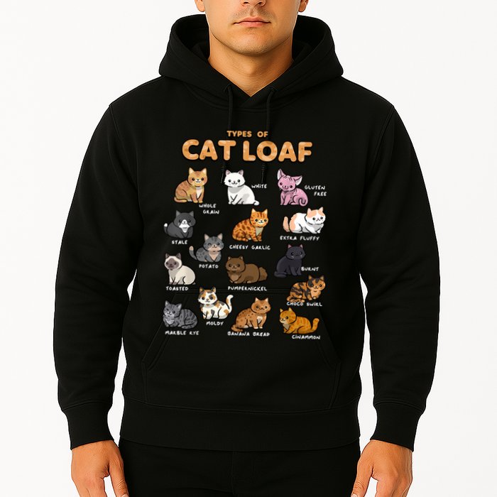 Types Of Cat Loaf Cute Kitten Funny Cat Meme Cat Lover Hoodie