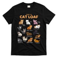 Types Of Cat Loaf Cute Kitten Funny Cat Meme Cat Lover T-Shirt