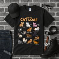 Types Of Cat Loaf Cute Kitten Funny Cat Meme Cat Lover Tall T-Shirt