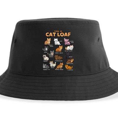 Types Of Cat Loaf Cute Kitten Funny Cat Meme Cat Lover Sustainable Bucket Hat