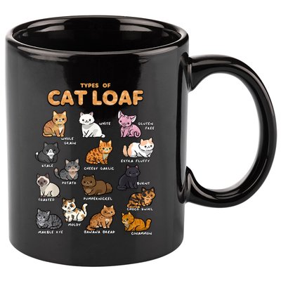 Types Of Cat Loaf Cute Kitten Funny Cat Meme Cat Lover 11oz C Handle Ceramic Mug