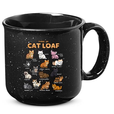 Types Of Cat Loaf Cute Kitten Funny Cat Meme Cat Lover 15oz Campfire Ceramic Mug