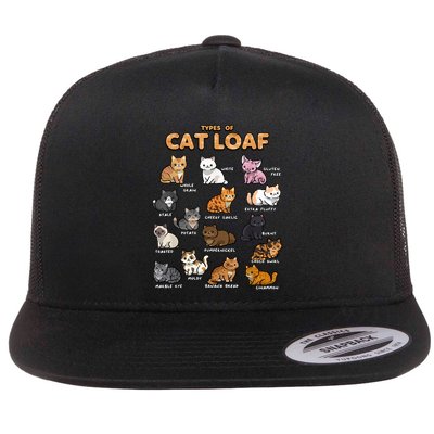 Types Of Cat Loaf Cute Kitten Funny Cat Meme Cat Lover Flatbill Hat