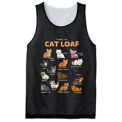 Types Of Cat Loaf Cute Kitten Funny Cat Meme Cat Lover Mesh Reversible Basketball Jersey Tank