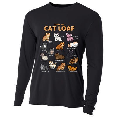 Types Of Cat Loaf Cute Kitten Funny Cat Meme Cat Lover Cooling Performance Long Sleeve Crew