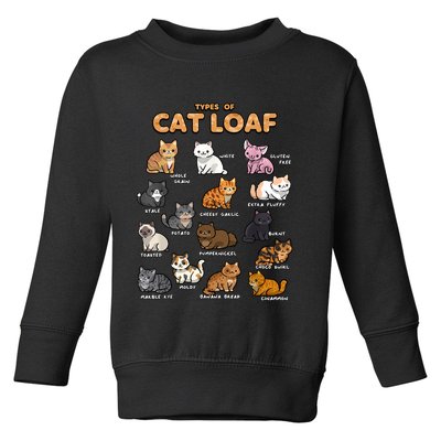 Types Of Cat Loaf Cute Kitten Funny Cat Meme Cat Lover Toddler Sweatshirt