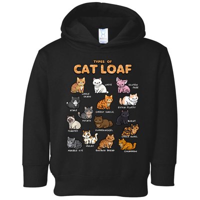 Types Of Cat Loaf Cute Kitten Funny Cat Meme Cat Lover Toddler Hoodie