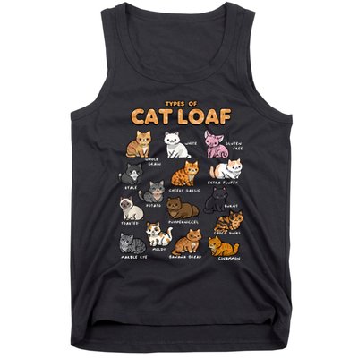 Types Of Cat Loaf Cute Kitten Funny Cat Meme Cat Lover Tank Top