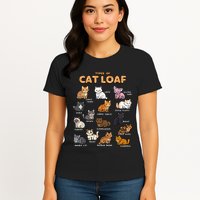 Types Of Cat Loaf Cute Kitten Funny Cat Meme Cat Lover Womens T-Shirt