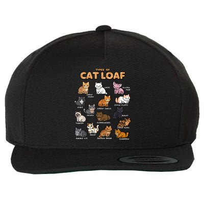Types Of Cat Loaf Cute Kitten Funny Cat Meme Cat Lover Wool Snapback Cap