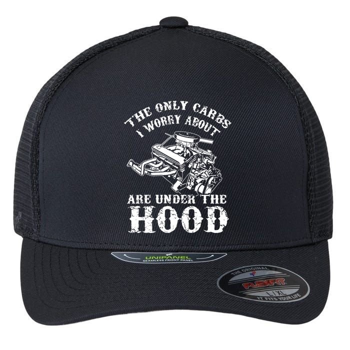 The Only Carbs I Worry V8 Engine Lovers Flexfit Unipanel Trucker Cap