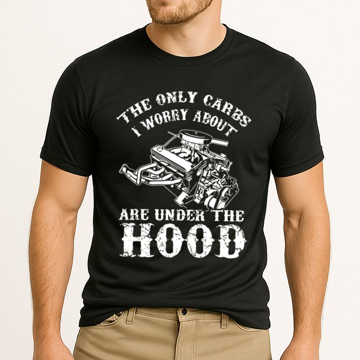 The Only Carbs I Worry V8 Engine Lovers Performance Shirt