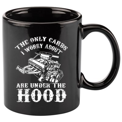 The Only Carbs I Worry V8 Engine Lovers 11oz C Handle Ceramic Mug