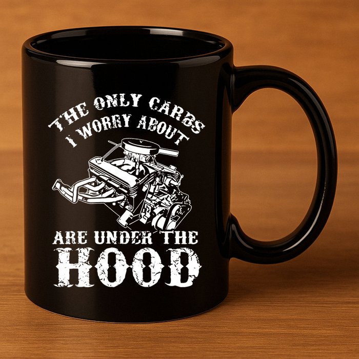 The Only Carbs I Worry V8 Engine Lovers 11oz C Handle Ceramic Mug