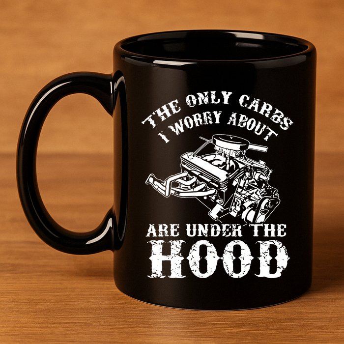 The Only Carbs I Worry V8 Engine Lovers 11oz C Handle Ceramic Mug