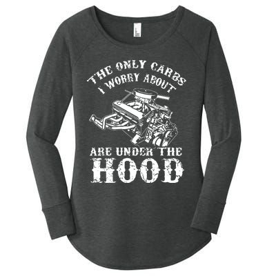 The Only Carbs I Worry V8 Engine Lovers Women's Perfect Tri Tunic Long Sleeve Shirt