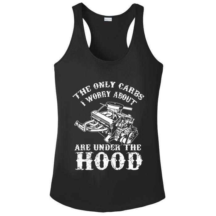 The Only Carbs I Worry V8 Engine Lovers Ladies PosiCharge Competitor Racerback Tank