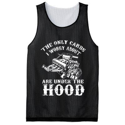 The Only Carbs I Worry V8 Engine Lovers Mesh Reversible Basketball Jersey Tank