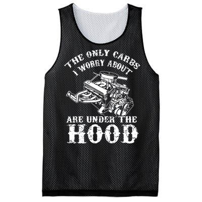 The Only Carbs I Worry V8 Engine Lovers Mesh Reversible Basketball Jersey Tank