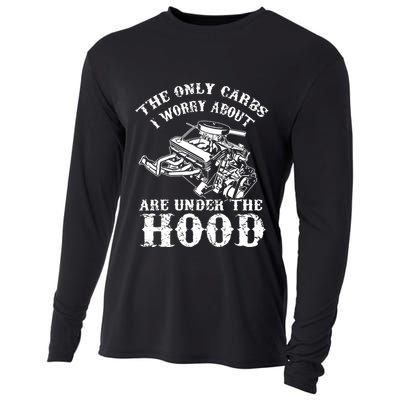 The Only Carbs I Worry V8 Engine Lovers Cooling Performance Long Sleeve Crew