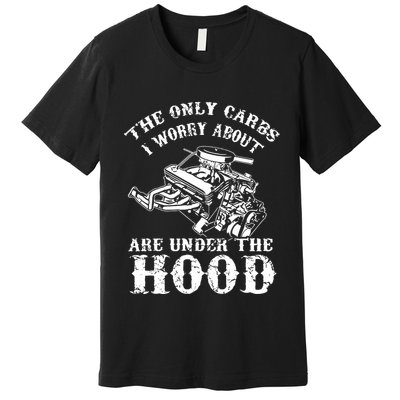 The Only Carbs I Worry V8 Engine Lovers Premium T-Shirt