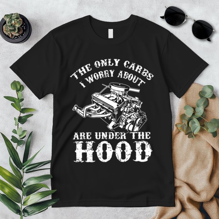The Only Carbs I Worry V8 Engine Lovers Premium T-Shirt