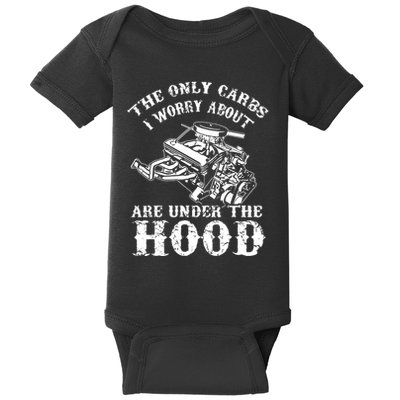 The Only Carbs I Worry V8 Engine Lovers Baby Bodysuit