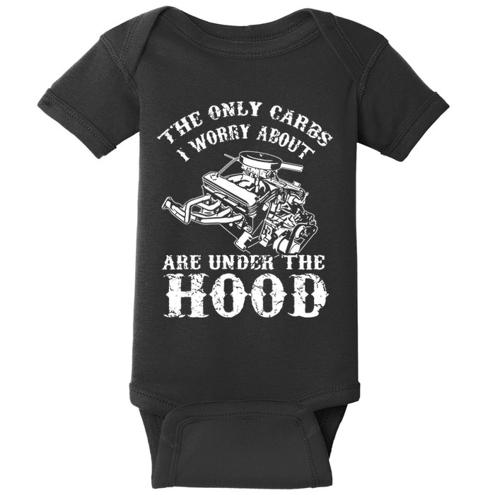 The Only Carbs I Worry V8 Engine Lovers Baby Bodysuit