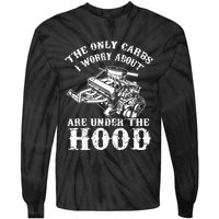 The Only Carbs I Worry V8 Engine Lovers Tie-Dye Long Sleeve Shirt