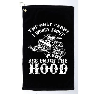 The Only Carbs I Worry V8 Engine Lovers Golf Towel