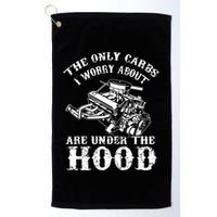 The Only Carbs I Worry V8 Engine Lovers Golf Towel