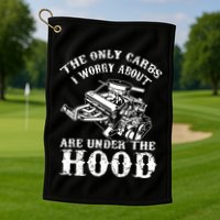 The Only Carbs I Worry V8 Engine Lovers Golf Towel