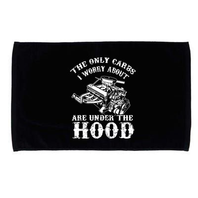 The Only Carbs I Worry V8 Engine Lovers Microfiber Hand Towel